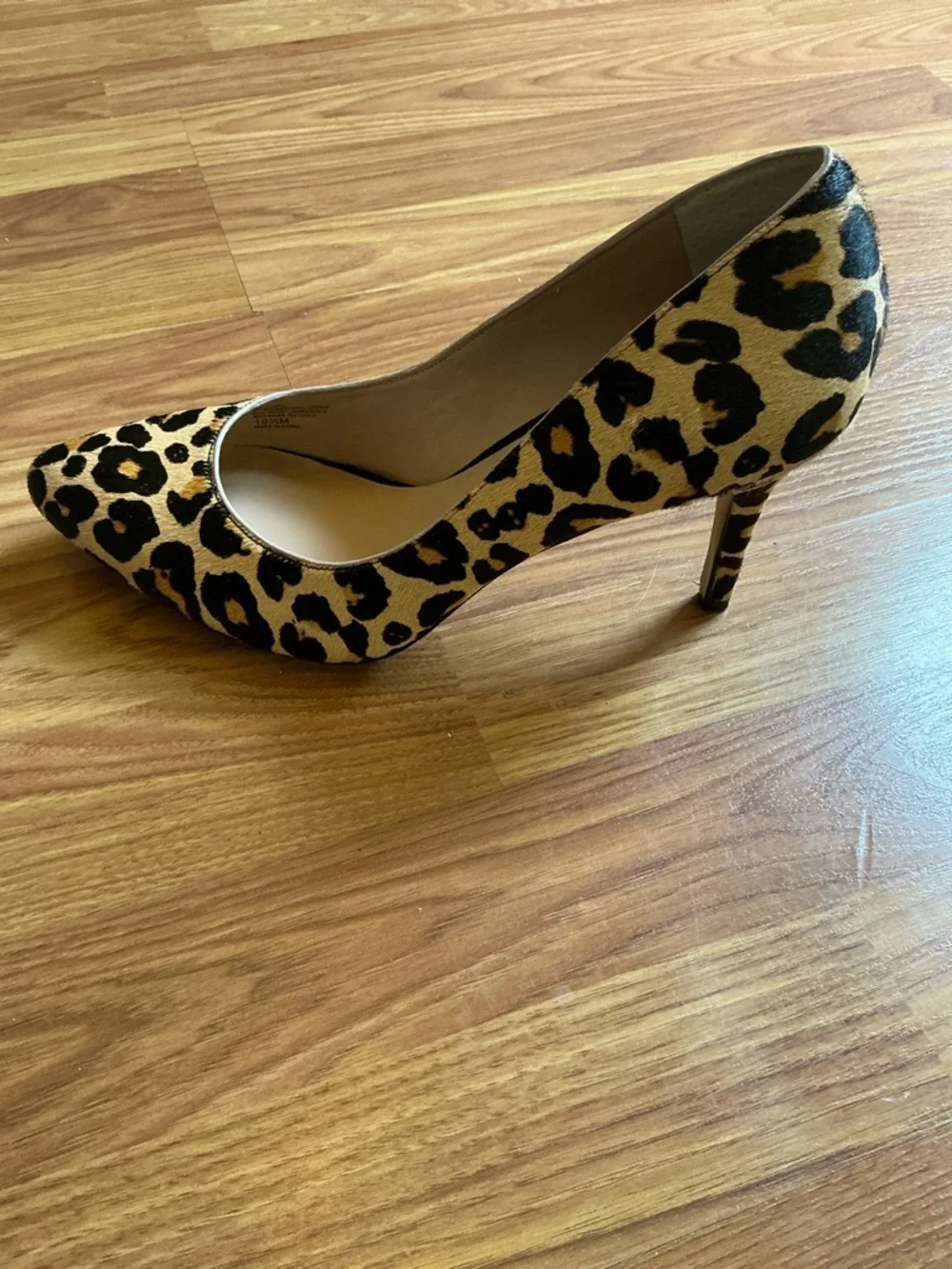 INC International Concepts Leopard Print Tan and Black Pointed Toe Pumps